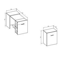 Scrivania 42-132cm ufficio moderna salvaspazio richiudibile rovere chiaro Rocky