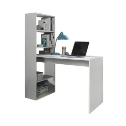 Scrivania 120/53cm ufficio salvaspazio moderna bianco opaco Jolie