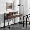 Scrivania consolle design moderno 128x87cm noce nero Fiordalisio