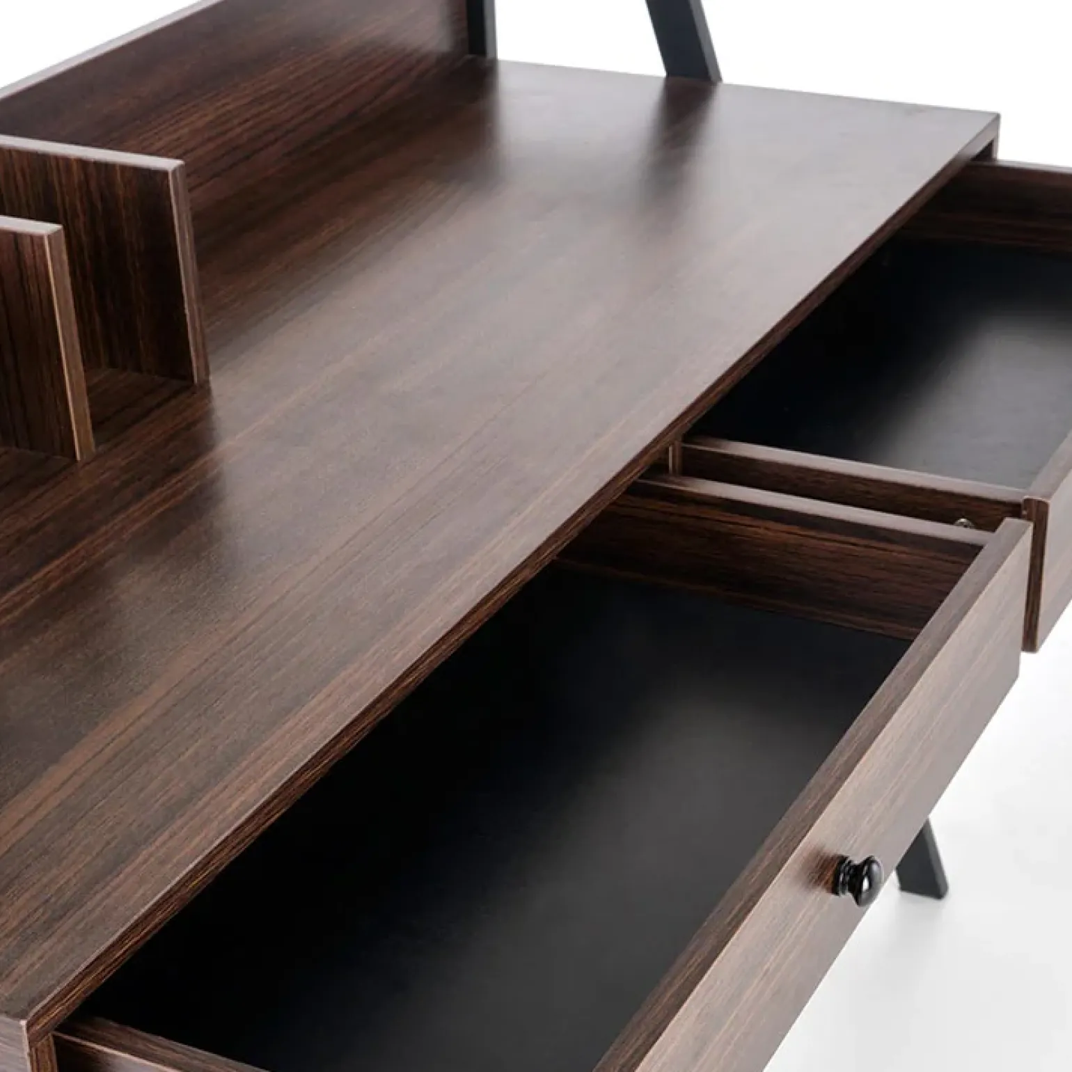 Scrivania consolle design moderno 128x87cm noce nero Fiordalisio