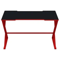 Scrivania gaming da gioco salvaspazio 119x72cm nero rossa Ernest