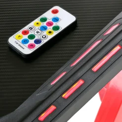 Scrivania gaming moderna 122x74cm nero rosso Geranio