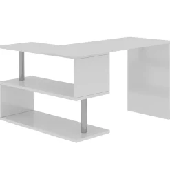 Scrivania girevole 65-120cm bianco lucido Havana
