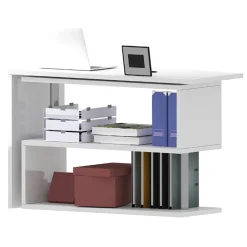 Scrivania girevole 65-120cm bianco lucido Havana