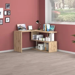 Scrivania girevole 65-120cm rovere chiaro Havana