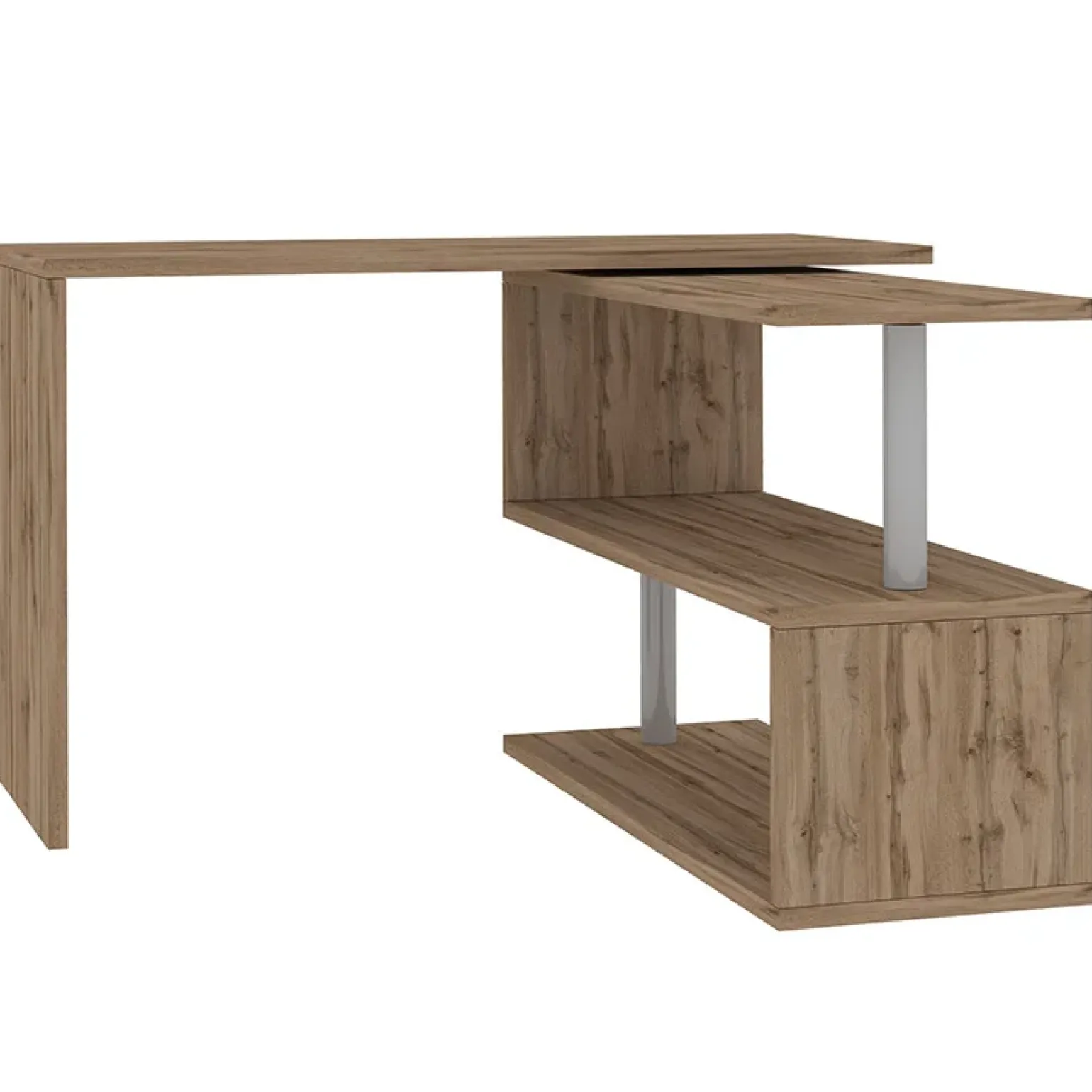 Scrivania girevole 65-120cm rovere chiaro Havana