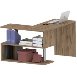 Scrivania girevole 65-120cm rovere chiaro Havana