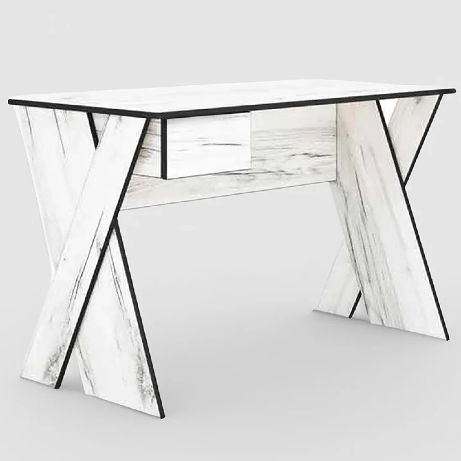 Scrivania moderna 120x75cm 1 cassetto bianco rustico Zadar