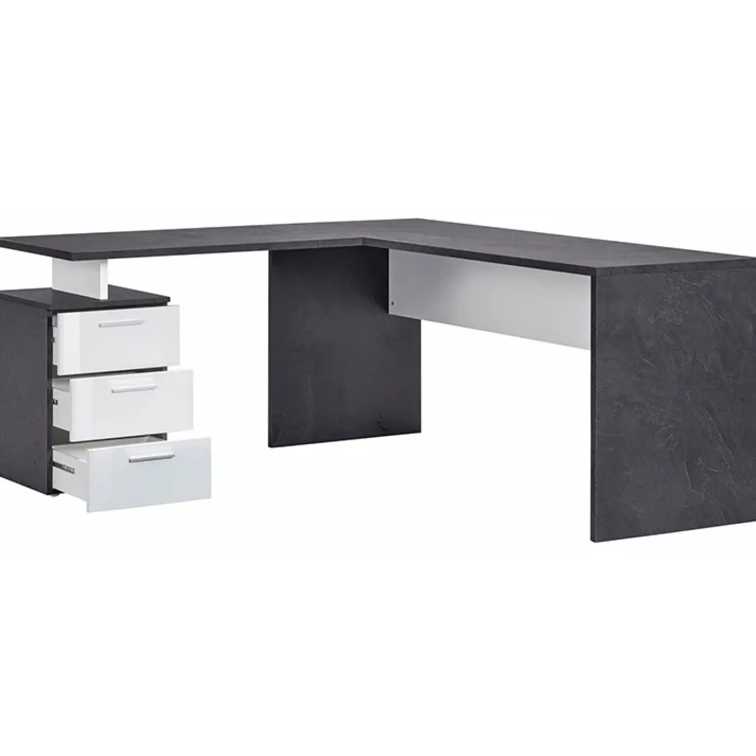 Scrivania ufficio angolare 180x160cm antracite OfficeScape