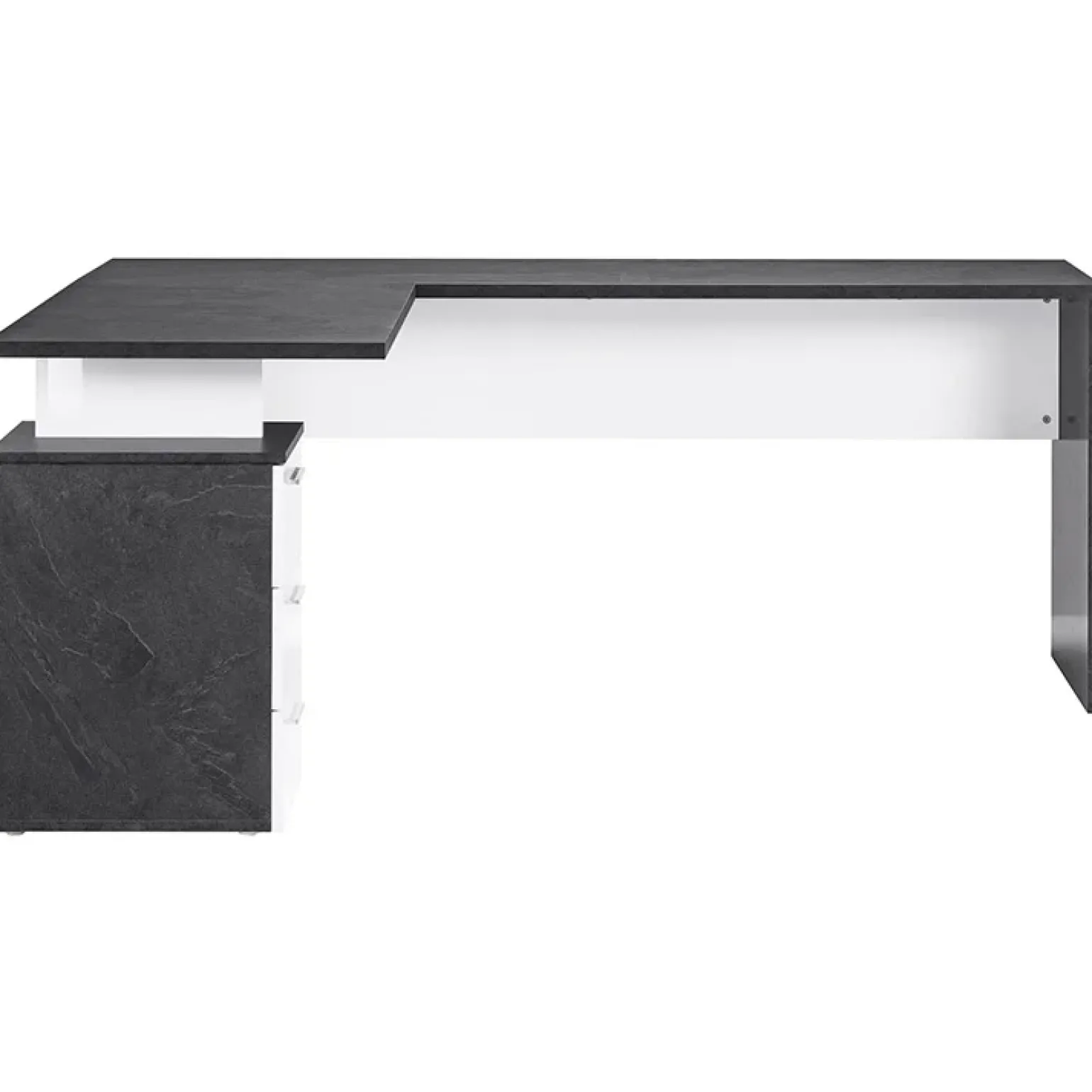 Scrivania ufficio angolare 180x160cm antracite OfficeScape