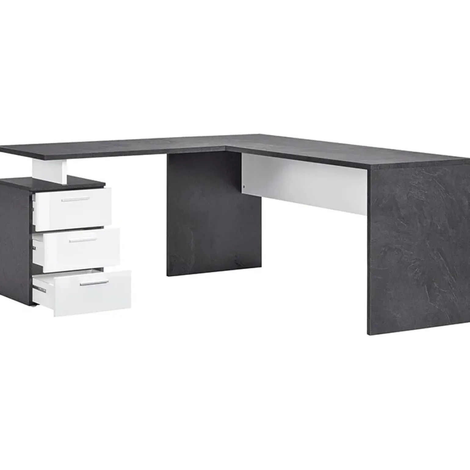 Scrivania ufficio angolare 180x160cm antracite OfficeScape