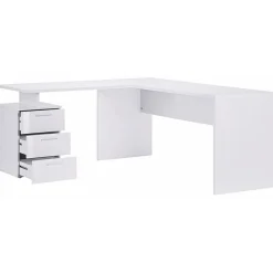 Scrivania ufficio angolare 180x160cm bianco lucido OfficeScape