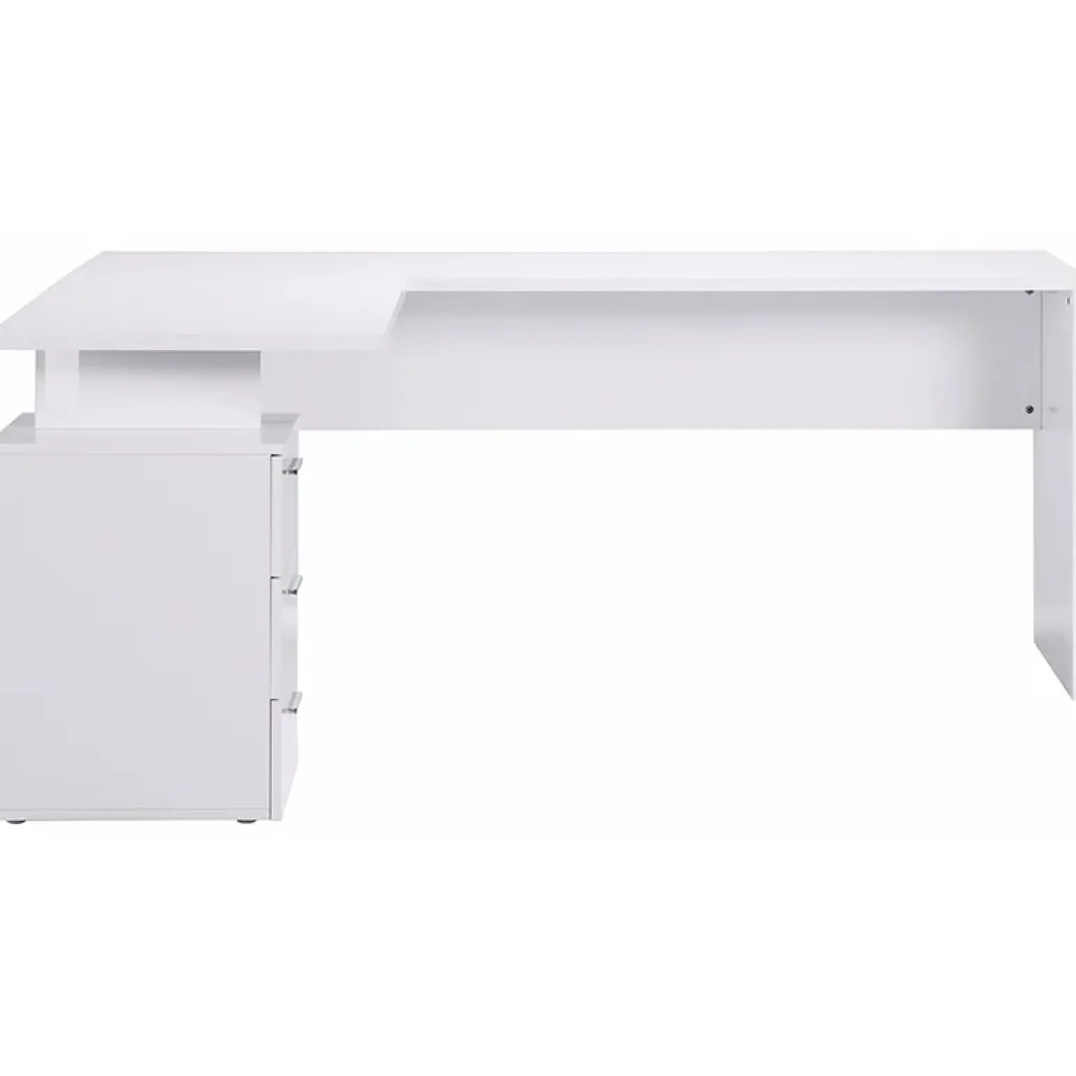 Scrivania ufficio angolare 180x160cm bianco lucido OfficeScape