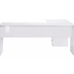 Scrivania ufficio angolare 180x160cm bianco lucido OfficeScape