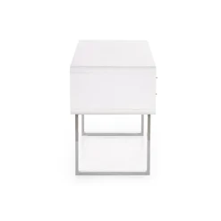 Scrivania ufficio con cassetti 120x76cm bianco laccato lucido Croset