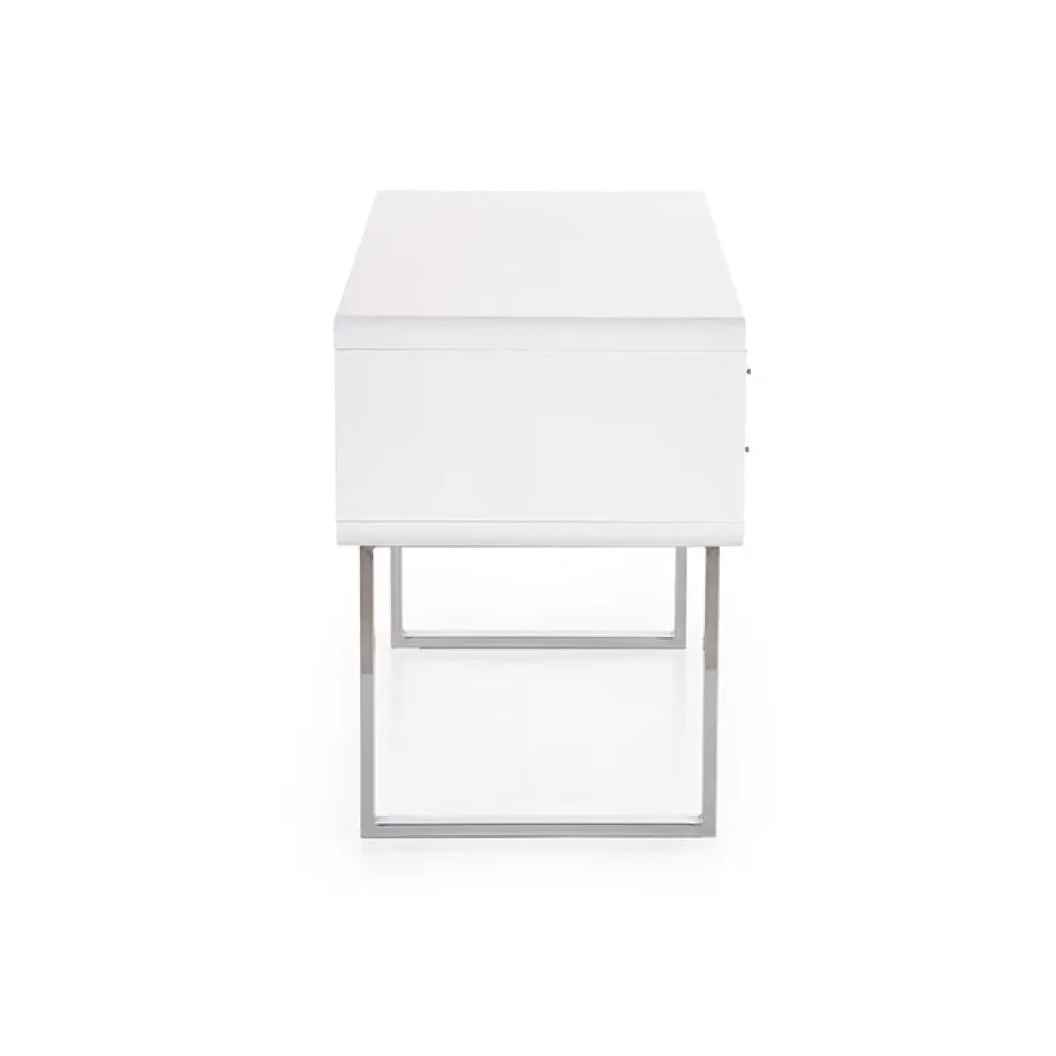 Scrivania ufficio con cassetti 120x76cm bianco laccato lucido Croset