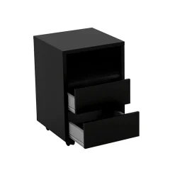 Scrivania ufficio moderna 130x50cm cassettiera rovere Callum