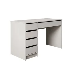 Scrivania ufficio 120x75cm 5 cassetti bianco opaco Blackpool