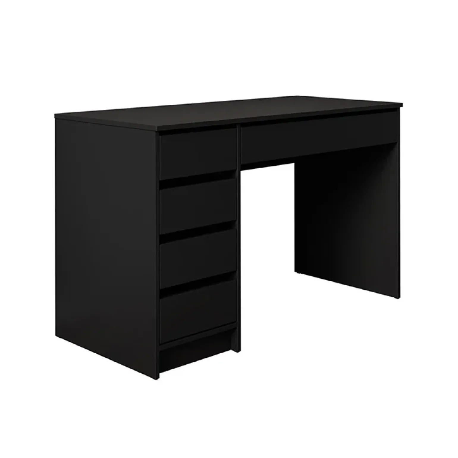 Scrivania ufficio 120x75cm 5 cassetti nero Blackpool