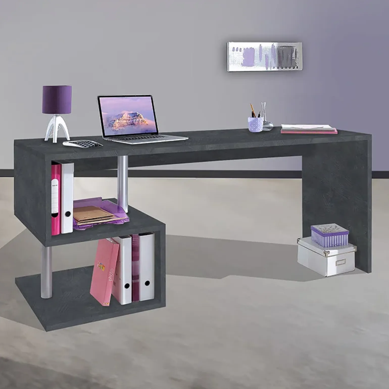 Scrivania ufficio 180x78cm antracite ErgoDesk