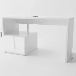 Scrivania ufficio 140x75cm bianco lucido ErgoDesk