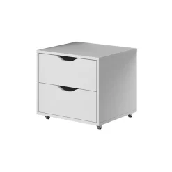 Scrivania ufficio 138x76cm con cassettiera bianca Merlo