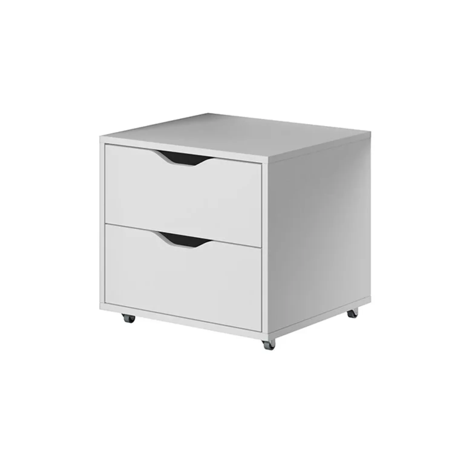 Scrivania ufficio 138x76cm con cassettiera bianca Merlo