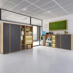 Scrivania ufficio 150x75cm moderna rovere Woody