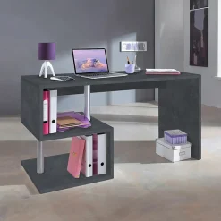 Scrivania ufficio 140x75cm nero opaco ErgoDesk