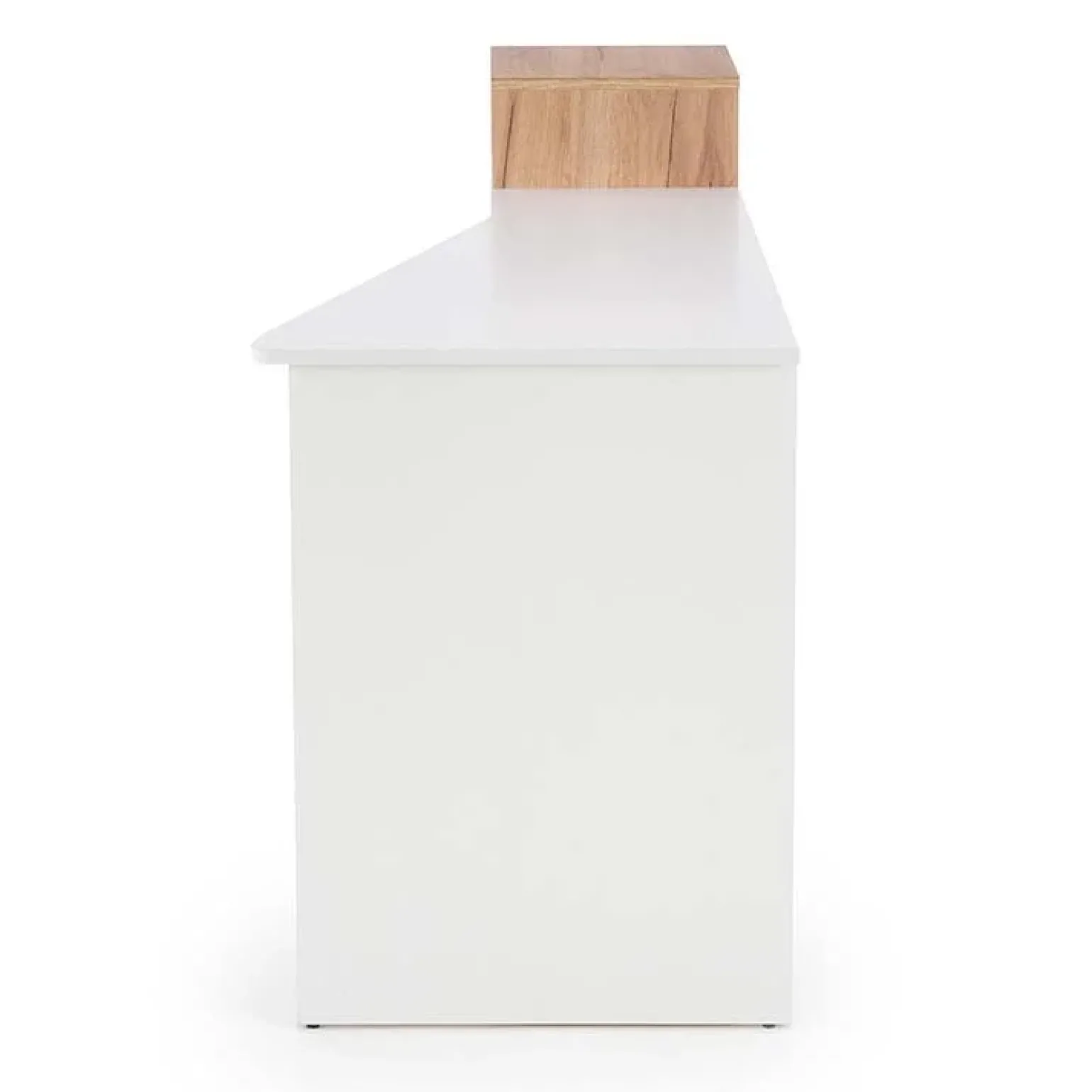 Scrivania ufficio 127x57cm rovere bianco lucido Aymon Gihome®
