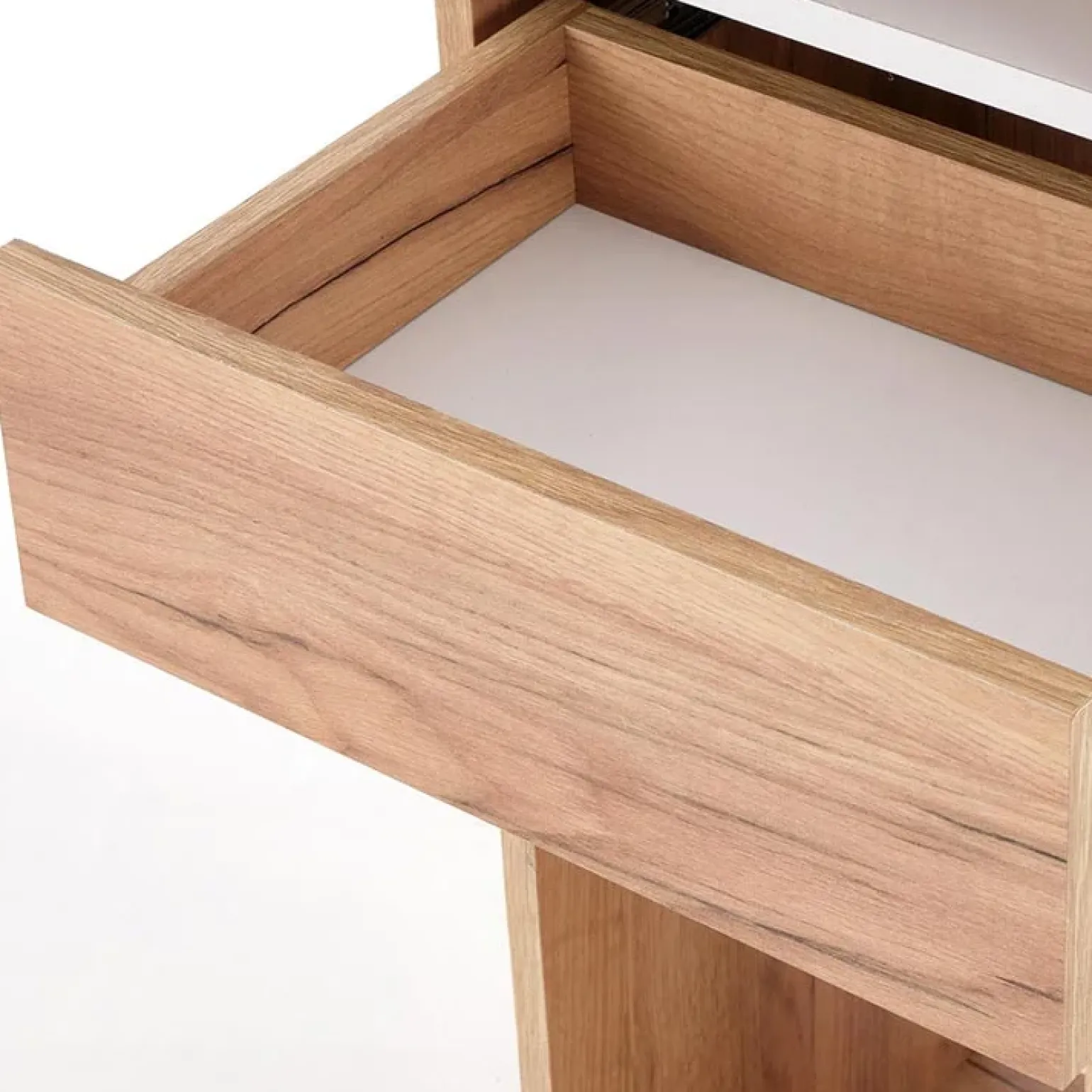 Scrivania ufficio 127x57cm rovere bianco lucido Aymon Gihome®
