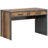 Scrivania 120x76cm 2 cassetti stile soft rovere scuro nero Urbania