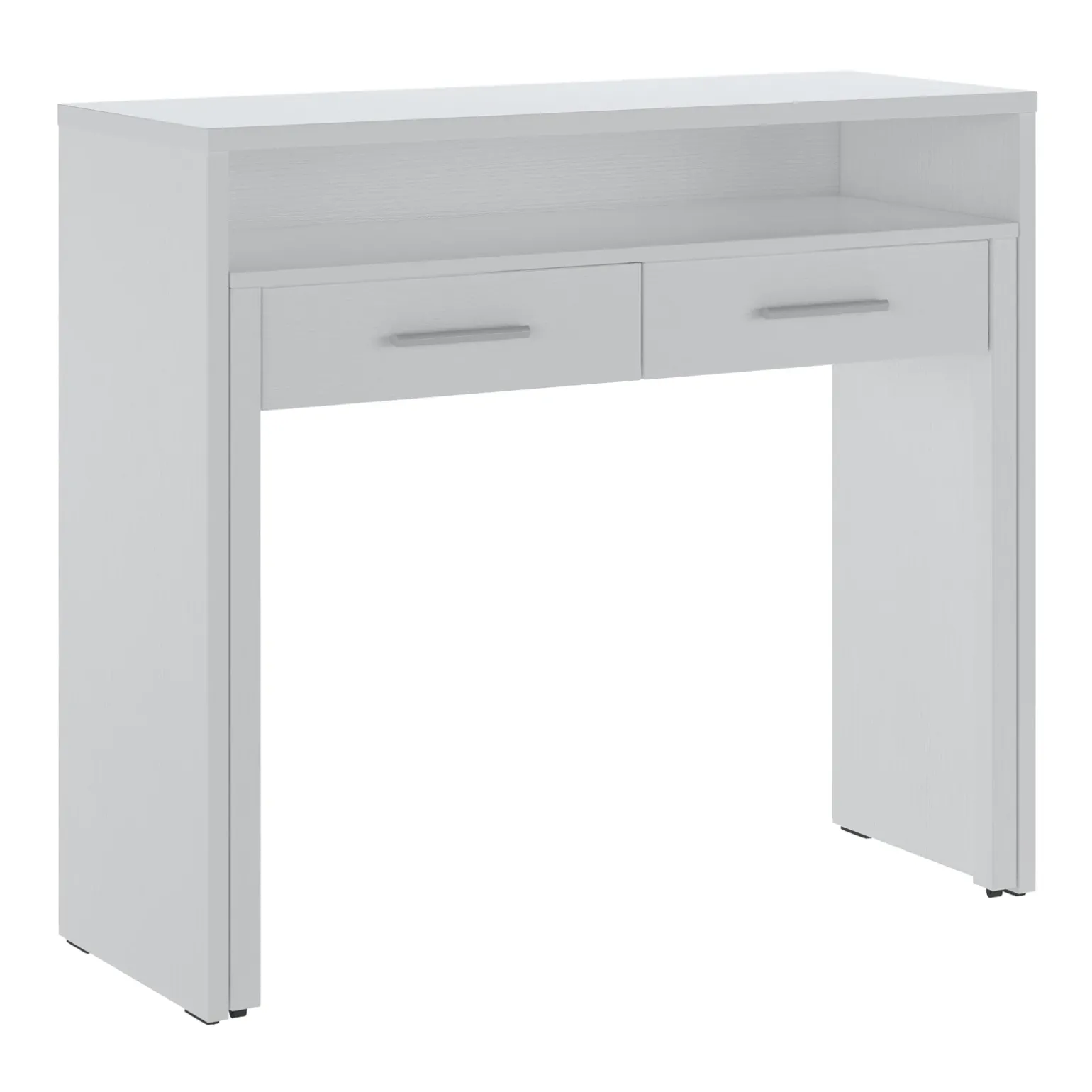 Scrivania 99x87cm consolle estraibile bianco opaco Maybelle