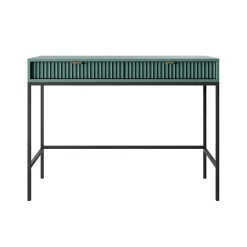 Scrivania 104x77cm consolle ingresso 2 cassetti moderna verde Alisa