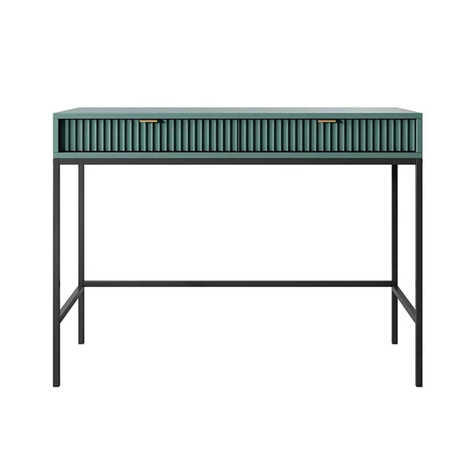 Scrivania 104x77cm consolle ingresso 2 cassetti moderna verde Alisa
