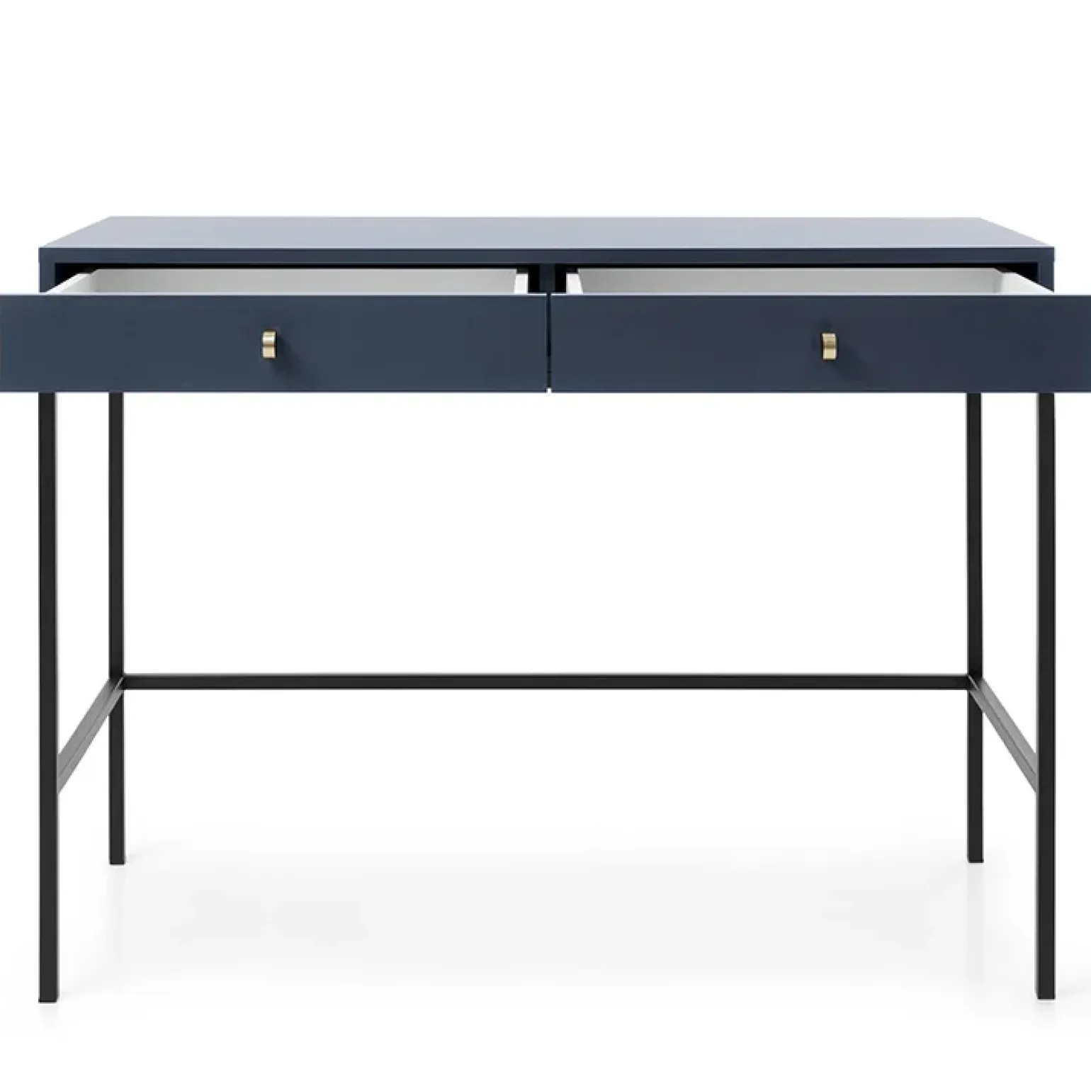 Scrivania 104x77cm consolle ingresso 2 cassetti blu notte Glory