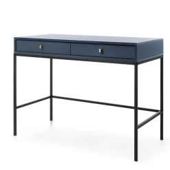 Scrivania 104x77cm consolle ingresso 2 cassetti blu notte Glory