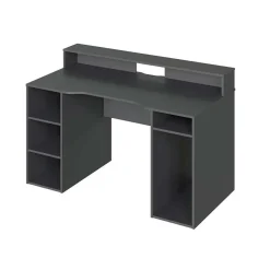 Scrivania 136x67cm gaming salvaspazio grigio antracite Newton