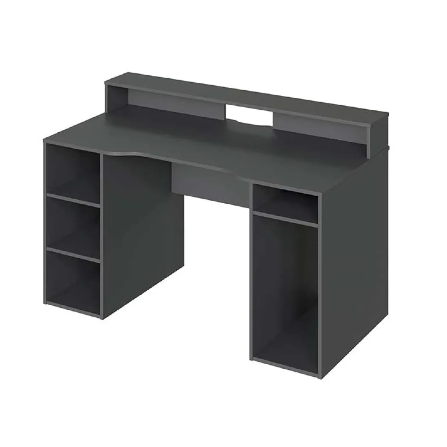 Scrivania 136x67cm gaming salvaspazio grigio antracite Newton