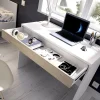 Scrivania 90x50cm legno bianco cassetto legno chiaro Xavi