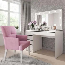 Scrivania 120x55cm moderna bianco opaco Eliana Gihome®