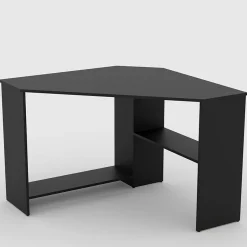 Scrivania 80x80cm ufficio angolare salvaspazio nero Norman