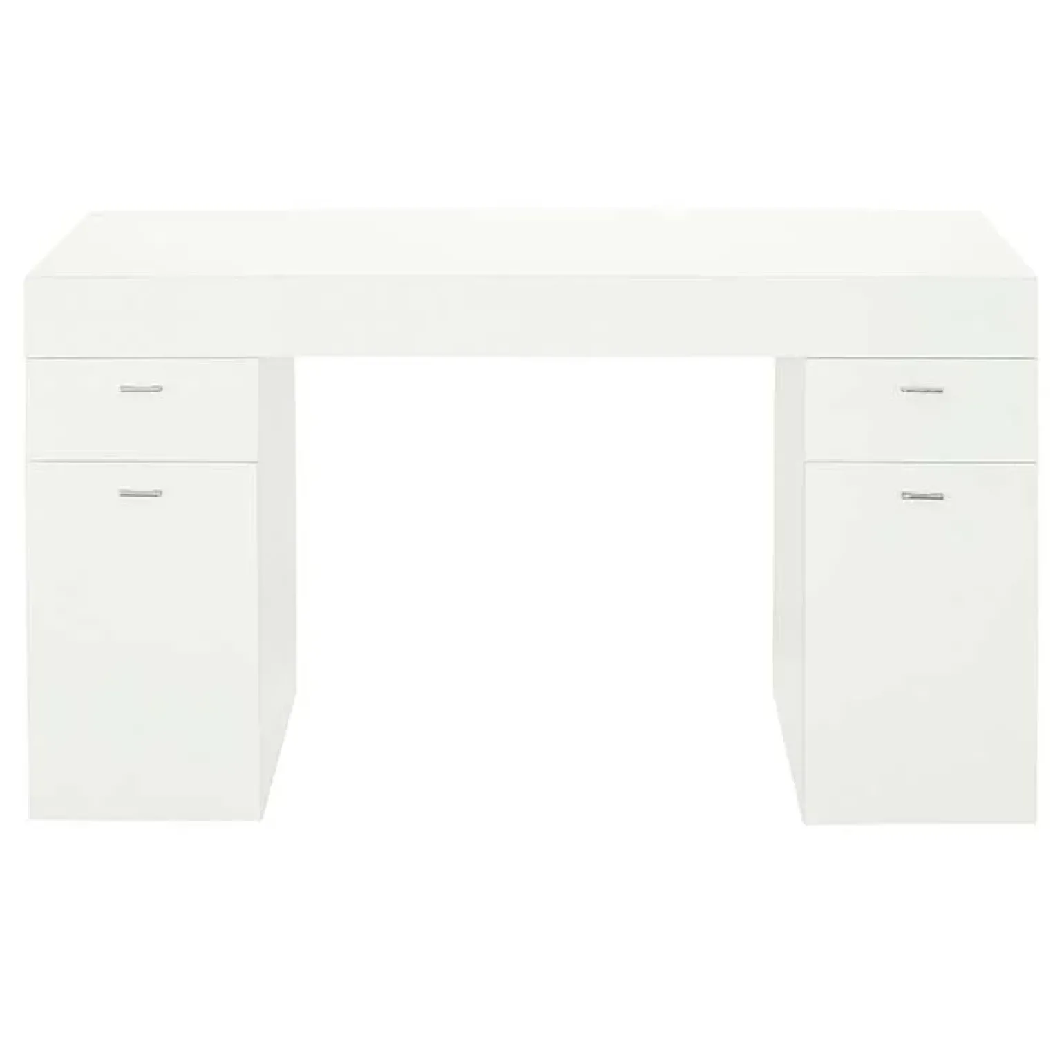 Scrivania 130x60cm ufficio moderna bianco frassinato Becka big