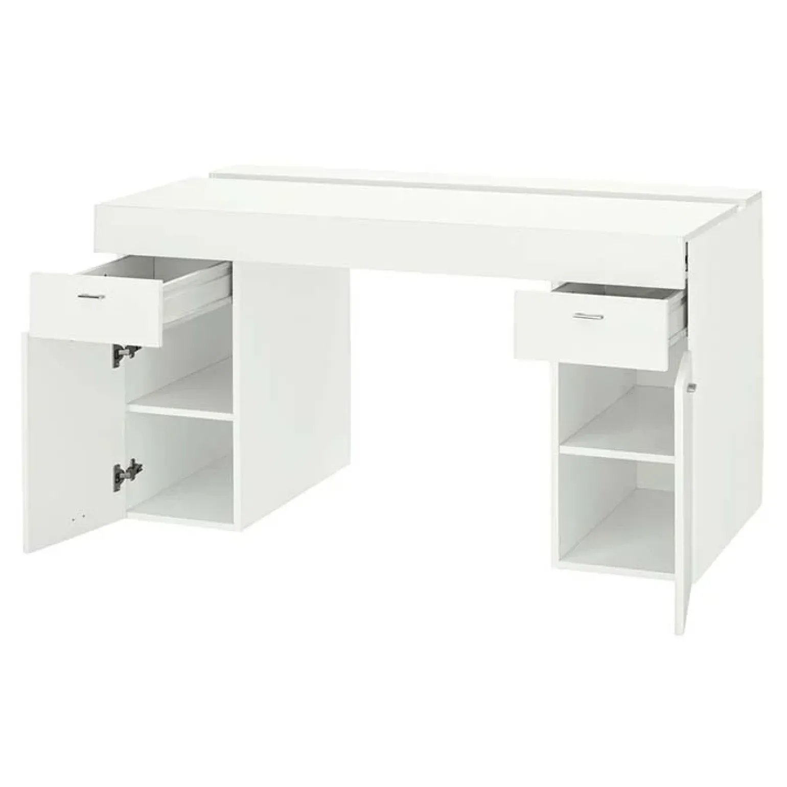 Scrivania 130x60cm ufficio moderna bianco frassinato Becka big