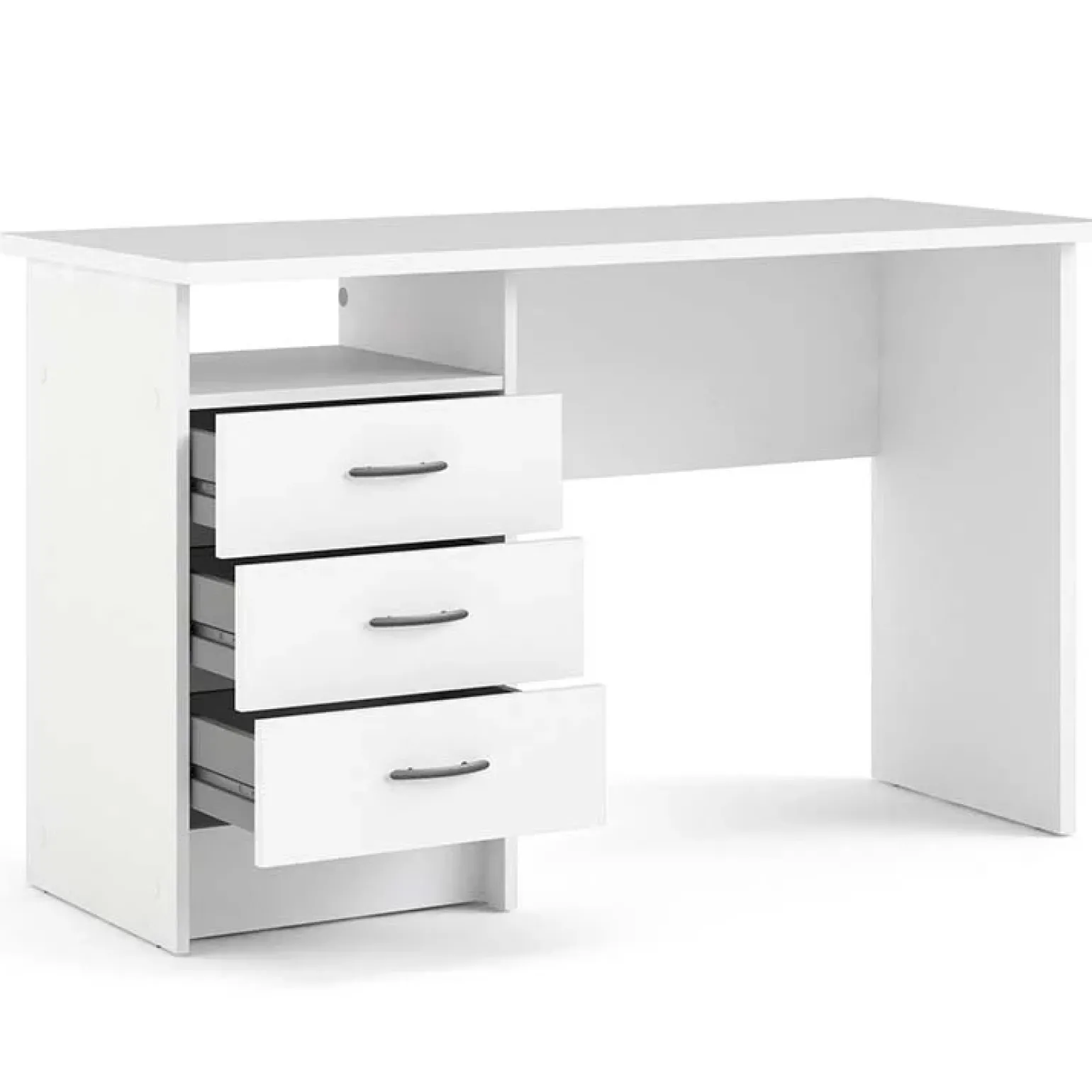 Scrivania 120x48cm ufficio salvaspazio moderna bianco opaco Office