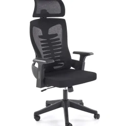 Sedia da gaming ergonomica con braccioli e ruote da ufficio nero Aristide