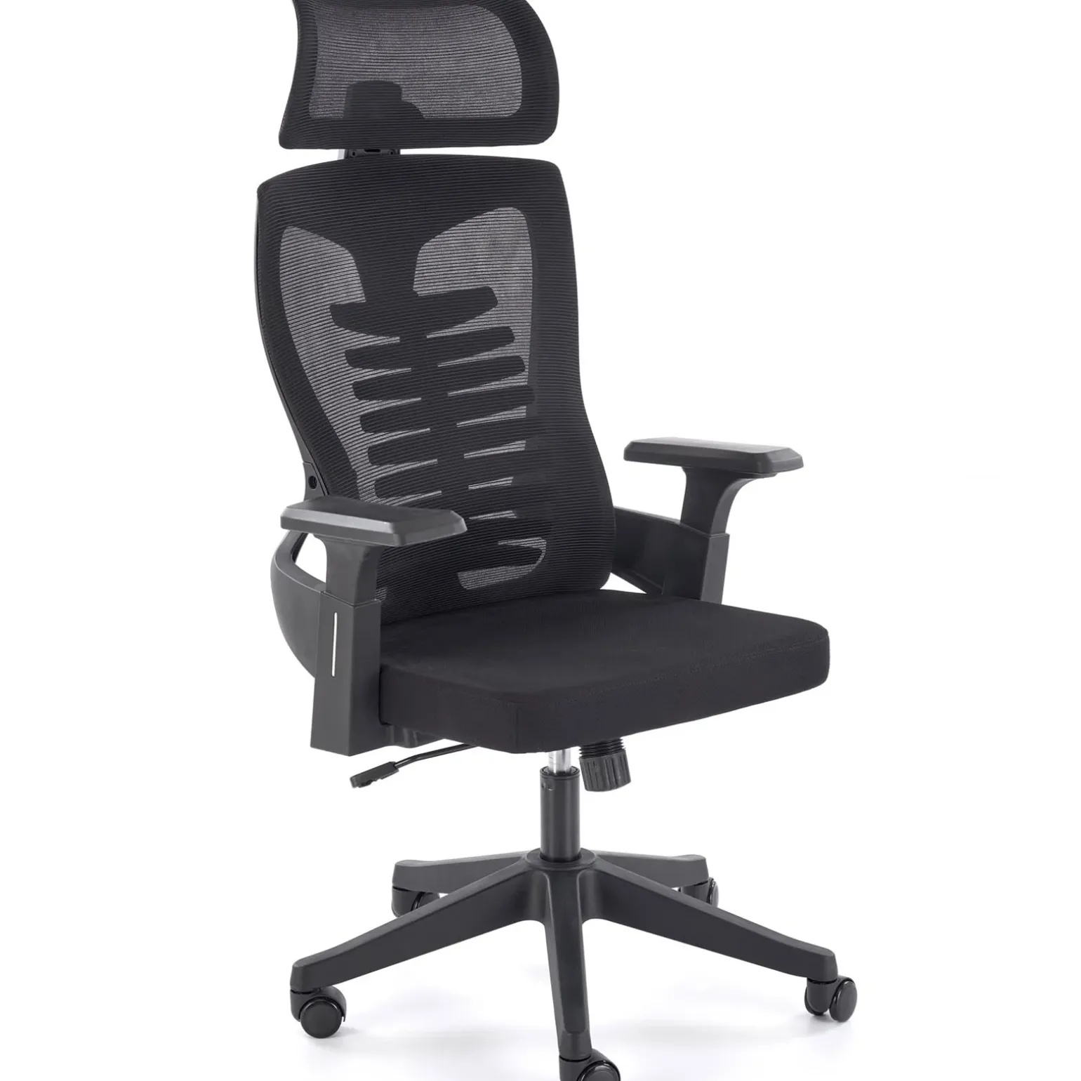 Sedia da gaming ergonomica con braccioli e ruote da ufficio nero Aristide