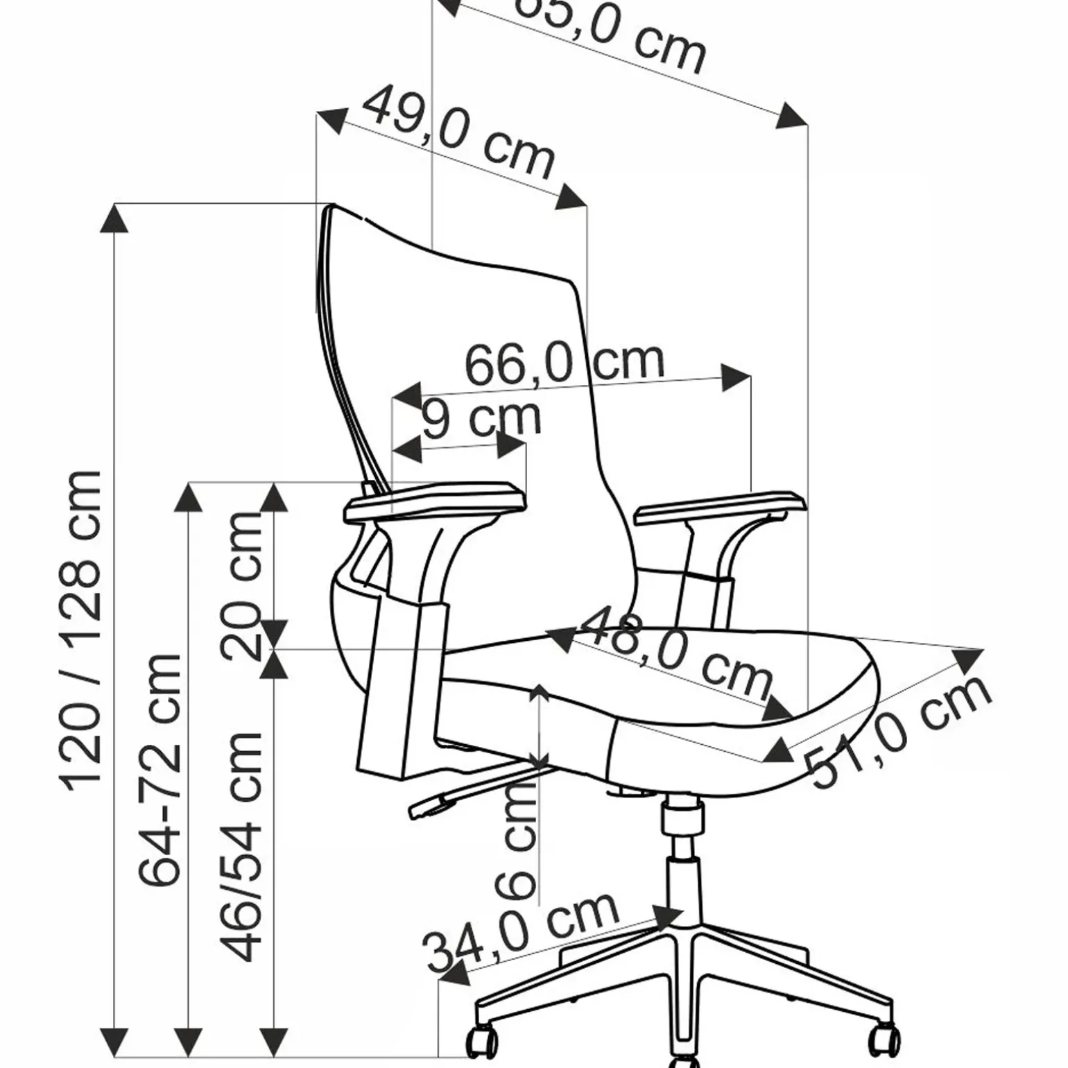 Sedia da gaming ergonomica con braccioli e ruote da ufficio nero Aristide