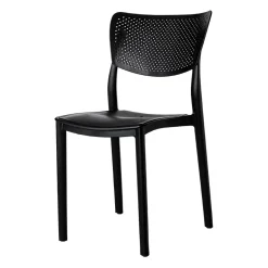Sedia da giardino esterno bar dehors impilabile plastica nero Aura