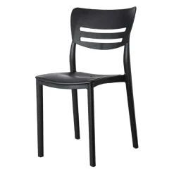 Sedia da giardino esterno bar dehors impilabile polipropilene grigio antracite Greta